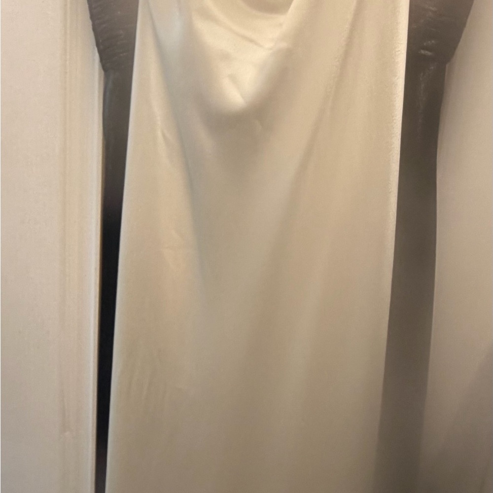 ABS Allen Schwartz Cream Wedding Dress